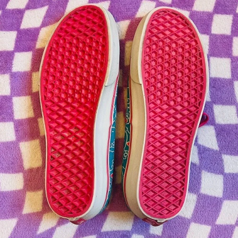 blue & pink Hello Kitty Vans size 9